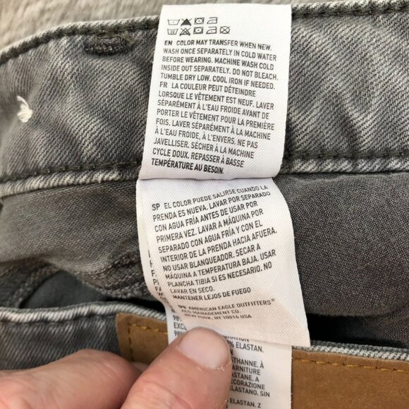 American Eagle Men's Jeans 28x28 Gray Next Level Flex Skinny - Picture 13 of 16